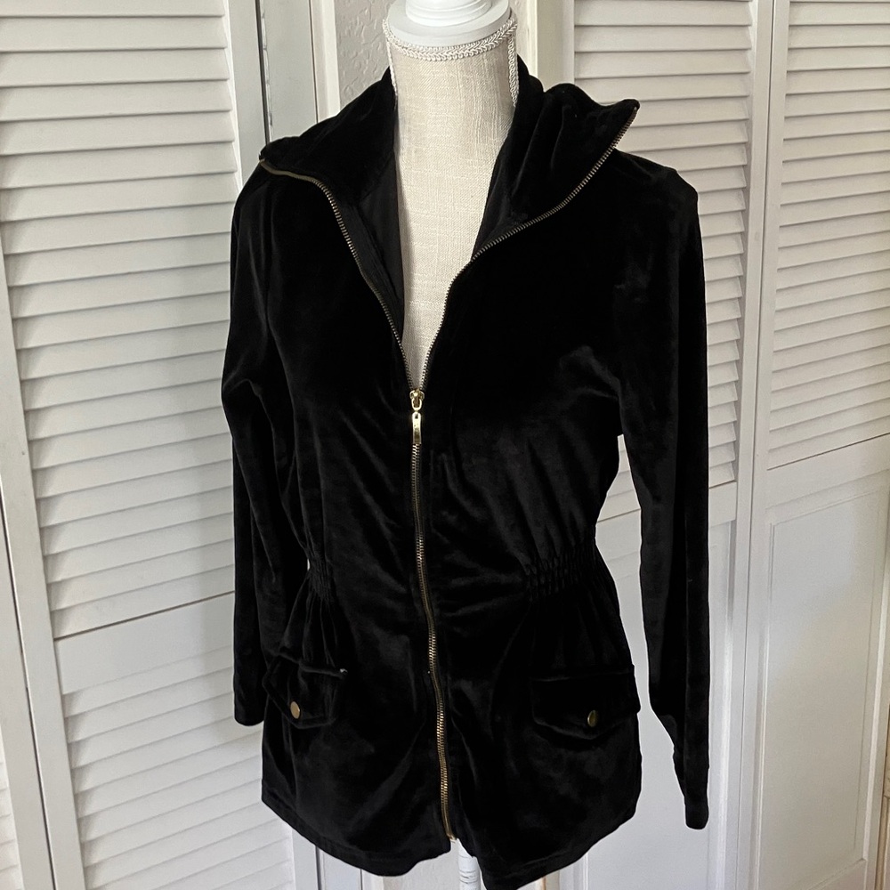 Women’s Kaktus Sweatsuit/Tracksuit black soft velveteen size‎ MP great condition